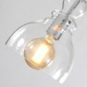 Gourd Glass Hanging Light Modern Iron Pendant Light