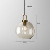 3-Light Glass Shade Pendant Light For Island Dining Room Living Room