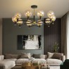 Living Room Bedroom Modern Chandelier Creative Glass Globe Pendant Light