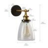 Retro Village Iron Personality Single Head Wall Light Bell Modeling Glass Lamphade American Sconce