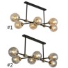 Magic Bean Light Fixture Bedroom Living Room 6 Light Modern Glass Ceiling Light