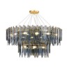 Elegant Glass Chandelier Living Room Bedroom Modern Round Glass Pendant Light