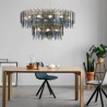 Elegant Glass Chandelier Living Room Bedroom Modern Round Glass Pendant Light