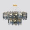 Elegant Glass Chandelier Living Room Bedroom Modern Round Glass Pendant Light