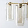 Horizontal Pendant Light Living Room Office 6 Light Modern Glass Pendant Lamp