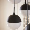 Living Room Dining Room 5-Light Glass Cluster Pendant Lamp Round Ball Pendant Light