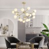 Magic Bean Glass Ball Lamp Study Living Room Nordic Brass Pendant Lamp