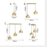 Opening Brass Mini Light Fixture Living Room Office Nordic Brass Pendant Light