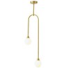 Glass Lamp Shade Lamp Bedroom Living Room Nordic Brass Pendant Light