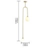 Glass Lamp Shade Lamp Bedroom Living Room Nordic Brass Pendant Light