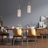 Unique Inner Brass Hollow out Pendant Light Bedroom Living Room Nordic Clear Glass Pendant Light