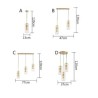 Unique Inner Brass Hollow out Pendant Light Bedroom Living Room Nordic Clear Glass Pendant Light