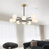 Milky White Round Lamp Chandelier Light Nordic Glass Pendant Light Living Room Lighting