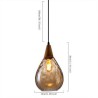 Teardrop Glass Shade Pendant Lamp Living Room Light