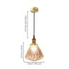 Pendant Light with Clear Diamond Ribbed Glass