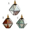 Farmhouse Geometric Colored Glass Pendant Light