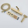 Pressurized Bidet Spray Brushed Gold Brass Bidet Faucet Hot and Cold Faucet