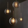 Nordic Pendant Light Round Ball Shape Lamp Dining Room Living Room Bedside Lamp Glass Home Lighting