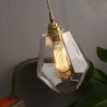 Dining Room Bedroom Hallway Lamp Nordic Retro Pendant Light Brass Glass Home Lighting Tower Shape Lamp