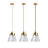 Glass Shade Nordic Retro Pendant Light Home Lighting Brass Holder Lamp Dining Room Bedroom Hallway Light