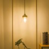 Glass Shade Nordic Retro Pendant Light Home Lighting Brass Holder Lamp Dining Room Bedroom Hallway Light