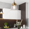 Glass Shade Nordic Retro Pendant Light Home Lighting Brass Holder Lamp Dining Room Bedroom Hallway Light