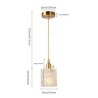 Ribbed Glass Pendant Light Jelly Jar Light Fixture