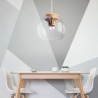 New Design Hand Blown Glass Pendant Light Wood Fixture Hanging Light (in Stock)