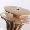 New Design Hand Blown Glass Pendant Light Wood Fixture Hanging Light (in Stock)