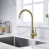 Brushed Gold Classic Brass Kitchen Sink Faucet