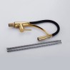 Swan Neck Spray Kitchen Faucet Gold and Black Kitchen Sink Faucet Mixer Tap