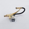 Swan Neck Spray Kitchen Faucet Gold and Black Kitchen Sink Faucet Mixer Tap