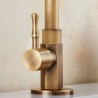 Brushed Antique Brass Sink Faucet with Single Hole Cold Tap