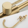 Stainless Steel Kitchen Sink Faucet with Swivel Nozzle and 360 Degree Rotatable Spout in Brushed Gold