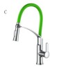 Single Handle Chrome Polished Kitchen Faucet Basin Tap With Foldable Plastic Hose