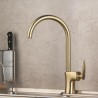 Optional Brushed Gold/Chrome/Black Color Rotatable Kitchen Sink Faucet Simple Style Sink Tap