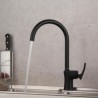 Optional Brushed Gold/Chrome/Black Color Rotatable Kitchen Sink Faucet Simple Style Sink Tap