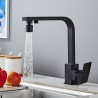 Black Kitchen Sink Faucet with Brass Kitchen Mixer Tap