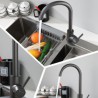 Swan Neck Mixer Tap Stainless Steel Kitchen Sink Faucet