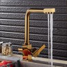 Gold Sink Tap with Water Filtering Luxury Swiveling Kitchen Faucet