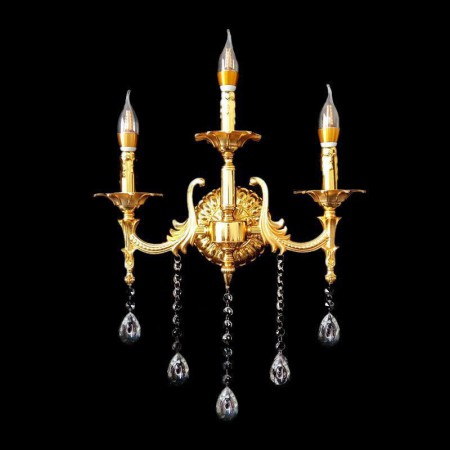 Luxurious Wall Sconce Crystal Drop Decoration Lamp Bedside Hallway Lighting European Wall Lamp