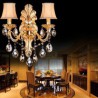 Exquisite Crystal Drops Light Bedside Hallway Lighting European Wall Lamp Golden Petal Wall Sconce