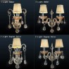 Amber Cognac Crystal Wall Sconce Simple Lamp Bedroom Hallway Lighting European Wall Lamp