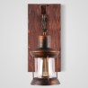 Industrial LOFT Wall Sconce Solid Wood Glass Lamp Hallway Bar Coffee Light American Vintage Wall Light