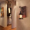 Industrial LOFT Wall Sconce Solid Wood Glass Lamp Hallway Bar Coffee Light American Vintage Wall Light