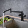 Foldable Kitchen Tap Elegant Black Kitchen Pot Filler Faucet