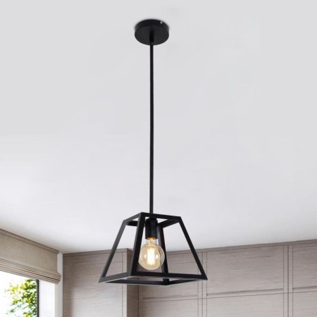 Industrial Mini Metal Ceiling Light Trapezoidal Shape Island Rustic Farmhouse Pendant Light