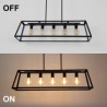 Trapezoidal Hanging Ceiling Light with Industrial Metal Pendant