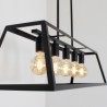 Trapezoidal Hanging Ceiling Light with Industrial Metal Pendant