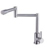 Cool Unique Retractable Tap Brushed Nickel Pot Filler Kitchen Sink Faucet